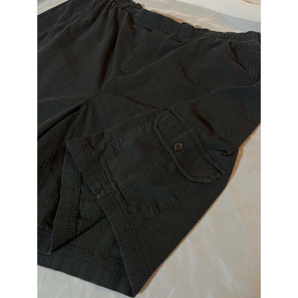 White Stag Shorts 18W/20W Plus Size Gorpcore Textured Black Cargo Pocket - Picture 2 of 6